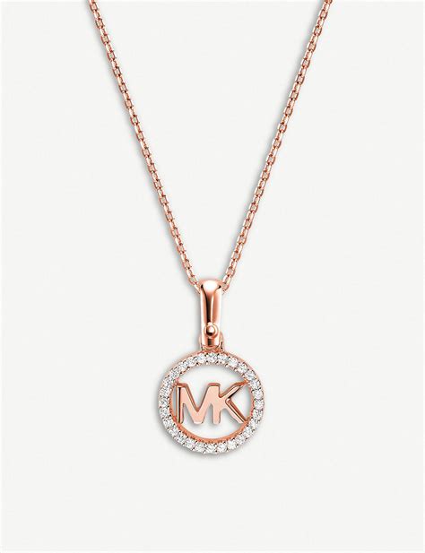 michael kors rose gold plated necklaces|michael kors rose gold bangle.